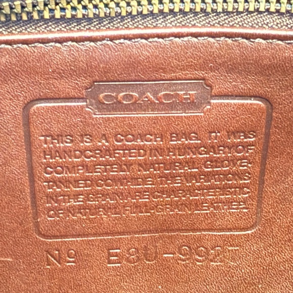 Vintage 1998 Coach Willis 9927 Mahogany Brown Leather Turnlock Crossbody Satchel - Picture 12 of 14